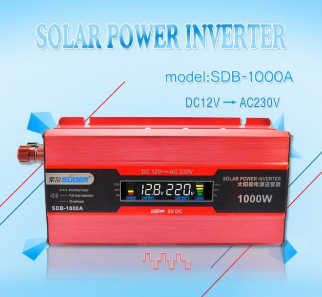 อินเวอร์เตอร์ 12โวลท์ 1000วัตต์ รุ่น SDB-1000A